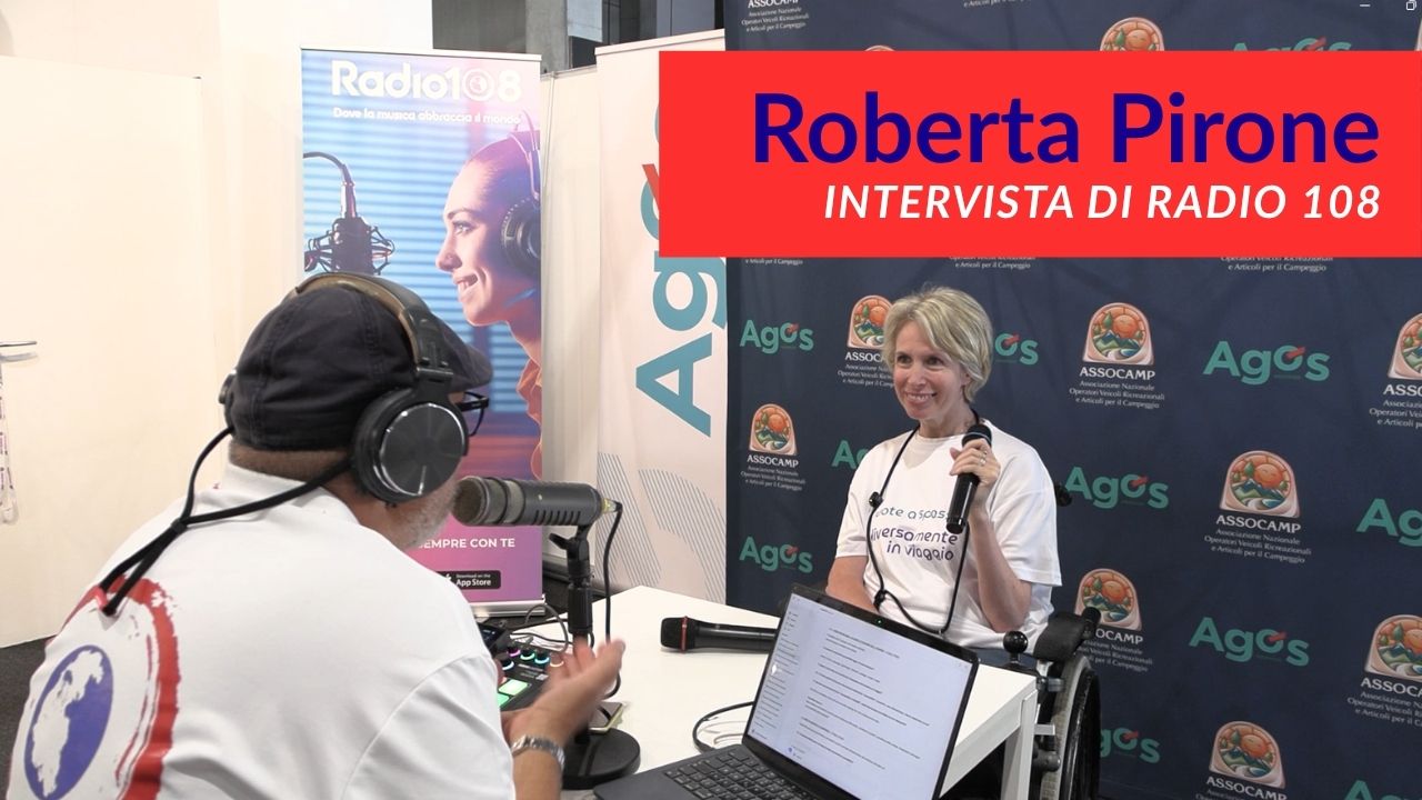 Roberta Pirone di Ruote a Spasso intervistata da Radio 108 al Salone del Camper 2026
